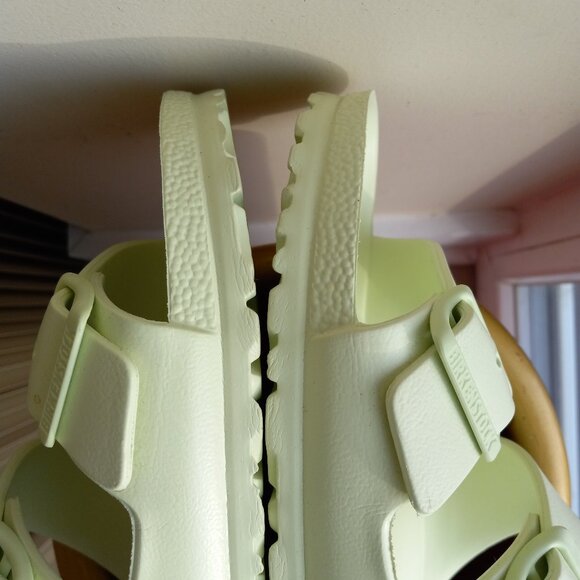 NWOB Birkenstock Arizona Essentials Faded Lime Green EVA Sandals 38N / 7 -  7.5 - Picture 12 of 16